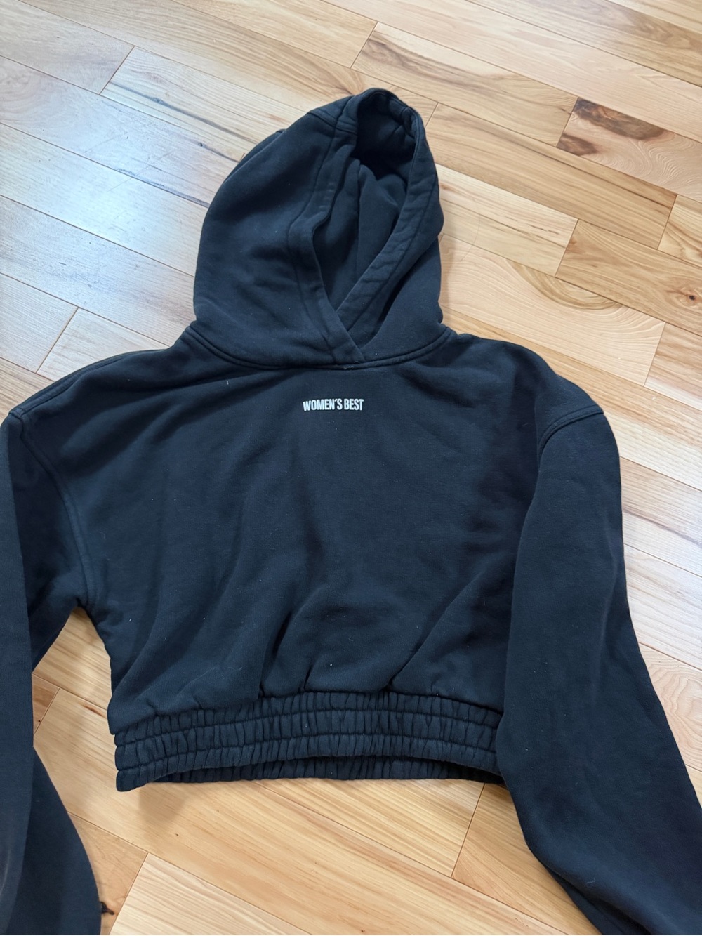 Women's Best Black Cropped Hoodie